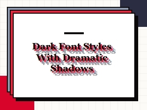 Eerie Typefaces with Dramatic Dark Shadows